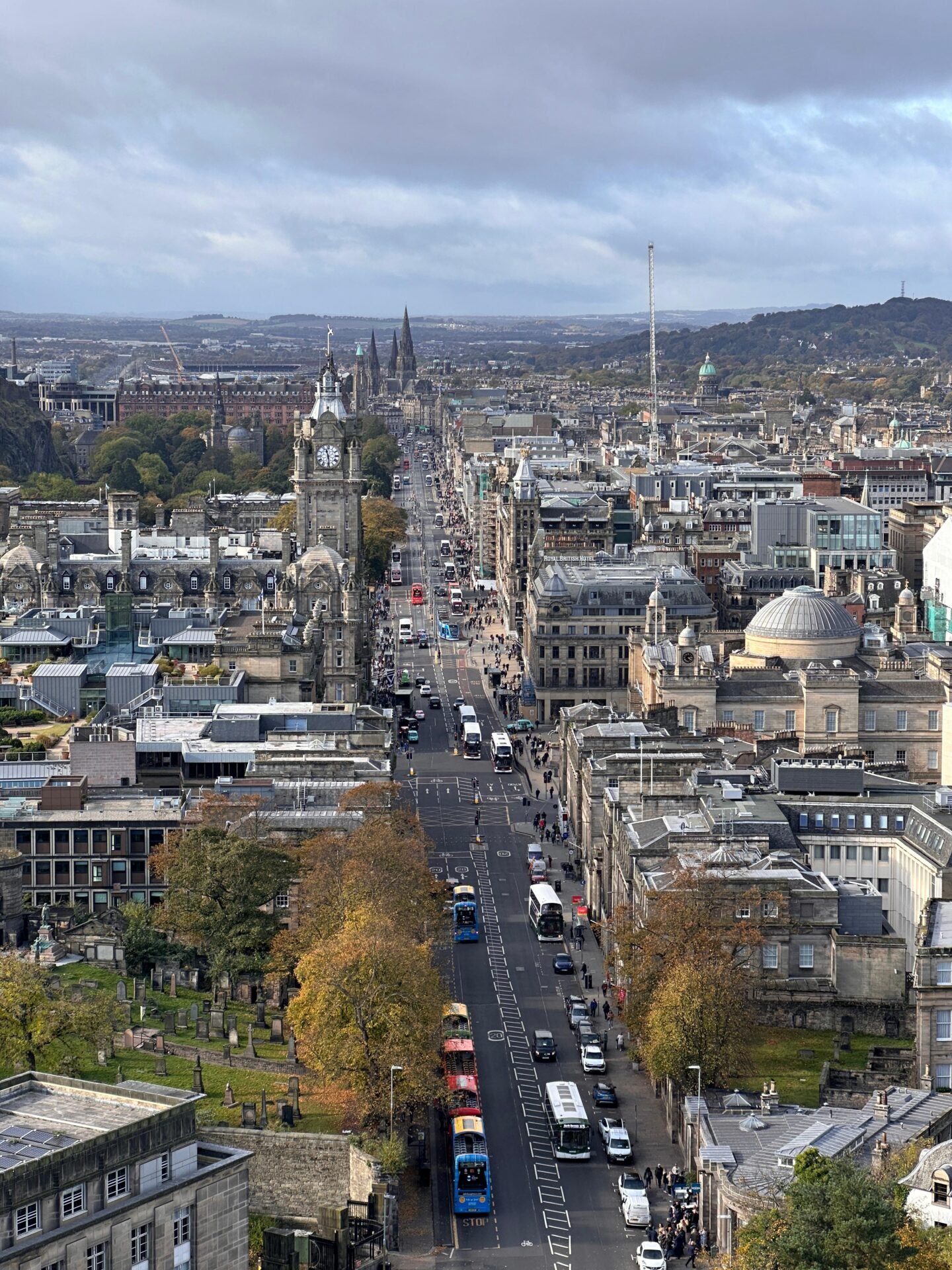 Aerial view of Edinburgh City, Scotland