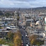 Aerial view of Edinburgh City, Scotland